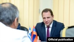 Armenia - First Deputy Defense Minister Davit Tonoyan, Yerevan, 8Oct2014.