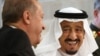 Turkish President Recep Tayyip Erdogan (left) meets with Saudi Arabia's King Salman on July 23. 