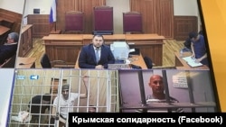  Апеляція на вирок кримським татарам, засудженим за першою Бахчисарайською «справою Хізб ут-Тахрір» у будівлі Верховного суду Росії в Москві, 11 липня 2019 року