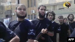 A 2012 video grab reportedly shows forces of Ansar al-Sharia