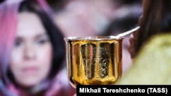 Акс аз маросими Милоди Масеҳ дар калисои марказии Маскав