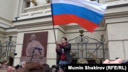 Илья Яшин на акции протеста в Москве, июль 2019 год 