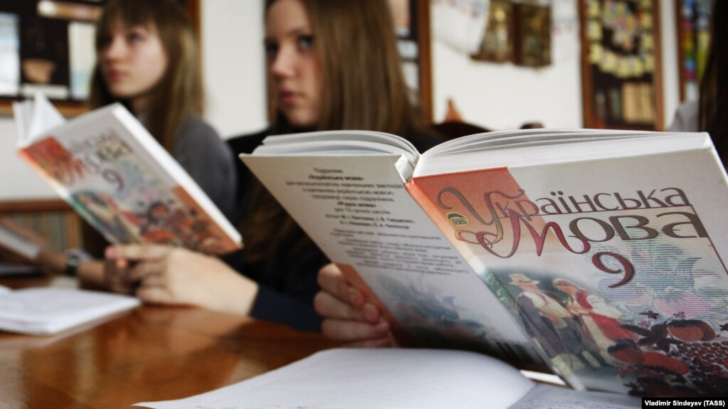 Supporters of the law say it will strengthen national identity. Critics argue that it could disenfranchise the country’s native Russian speakers. (file photo)