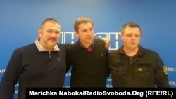 Юрій Береза, Володимир Парасюк, Семен Семенченко (зліва направо)