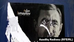 Aslan İsmayılovun plakatlarını cırıblar