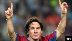 Spain -- FC Barcelona's Argentinian forward Lionel Messi, 29Sep2009
