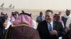U.S. Secretary of State Mike Pompeo arrives at King Khalid International Airport in the Saudi capital, Riyadh, on February 19.