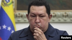 Venezuelan President Hugo Chavez, seen here on December 8, before his latest cancer surgery.
