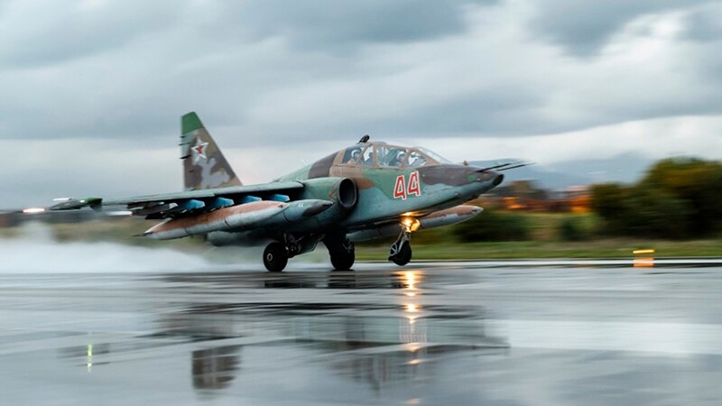 Су-25УБ кема чудоьжна Ставрополан кIоштахь