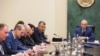 Președintele moldovean Igor Dodon în ședință cu guvernul zis tehnocrat