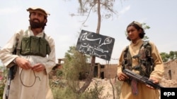 Islamic fighters on the Pakistani-Afghan border.