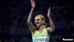 Казахстанская легкоатлетка Ольга Рыпакова, бронзовый призер Олимпиады в тройном прыжке. Рио-де-Жанейро, 14 августа 2016 года.