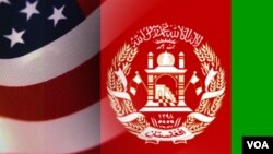 بیرق های امریکا و افغانستان