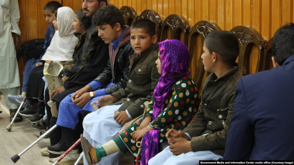 کودکان مجروح از انفجار مین در کابل