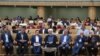 Iranian President Hassan Rohani (C) attends an event marking government achievements in rural areas, in the capital Tehran, August 26, 2019