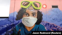 „Copilul meu, aerul nostru” graffiti de Craig Cundiff , Seattle, 24 martie 2020 