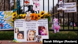 Меморіал дітям, убитим під час вторгнення Росії в Україну, Вашингтон, 6 березня 2022 року