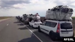 Hundreds of Uzbek citizens wait at the Russian-Kazakh border while they hope for the governments of Kazakhstan and Uzbekistan to open a transit road for them to return home. 