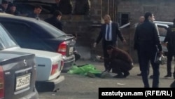 Armenia- One of three men shot dead outside the Nubarashen Prison in Yerevan, 4Mar2015.