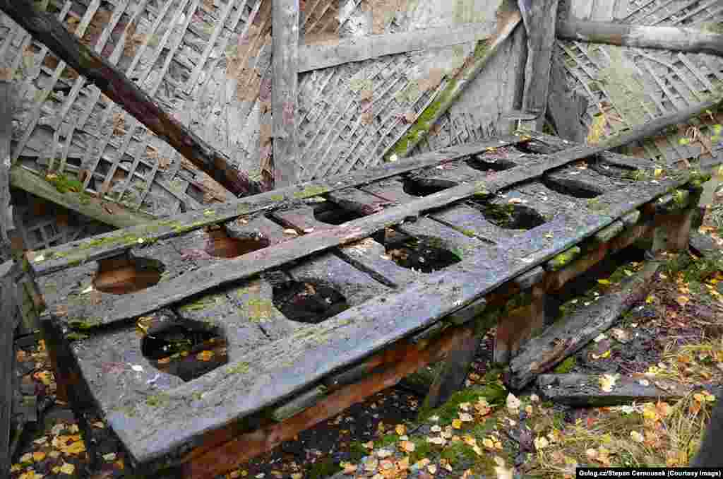 Toilets in a prisoners&rsquo; barracks.&nbsp;Cernousek&nbsp;told&nbsp;RFE/RL there are &ldquo;many&rdquo; plans for further expeditions to some of Russia&rsquo;s loneliest corners once the scholarship is finished.&nbsp;&nbsp;