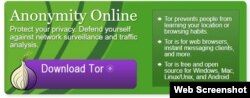 Веб-сайт TOR: «Анонімність онлайн: Захистіть свою приватність. Захистіть себе від відстеження в мережі та аналізу трафіку»