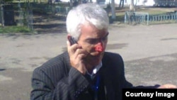 Political activist Fizuli Gahramanli, in a photo taken shortly after he was apparently attacked.