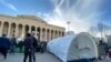 Georgian Opposition Sets Up Tents In Front Of Parliament