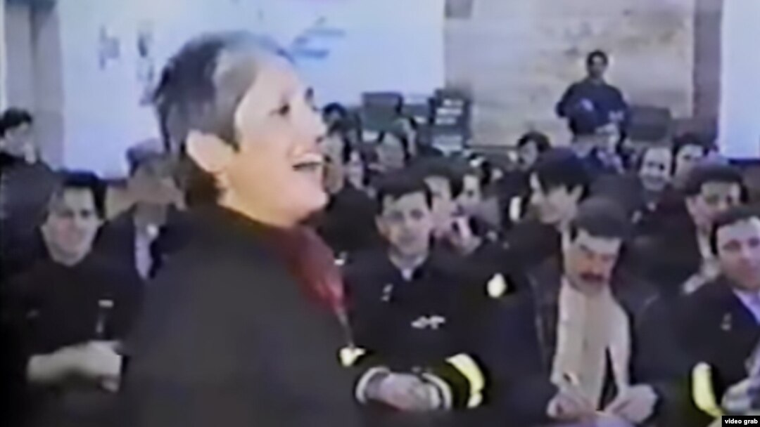 A screen-grab of Joan Baez on her landmark visit to Sarajevo in 1993. Billionaire philanthropist George Soros had helped arrange her trip to the besieged Bosnian city. 