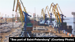 Sea port of Saint Petersburg