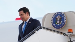 US Secretary of State Marco Rubio arrives at Keflavik Airport, Iceland, on October 5, 2026.