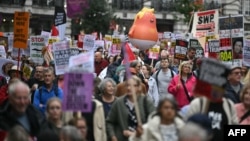 Протести в Лондоні проти другого державного візиту Дональда Трампа, 17 вересня 2025 року