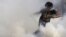 An antigovernment protester runs to throw a tear-gas canister back during clashes with Egyptian riot police on Tahrir Square in Cairo on November 27.