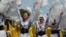 Учасниці в образі лелек в українській колоні на фестивалі Karneval der Kulturen у Берліні, Німеччина, 24 травня 2026 року
