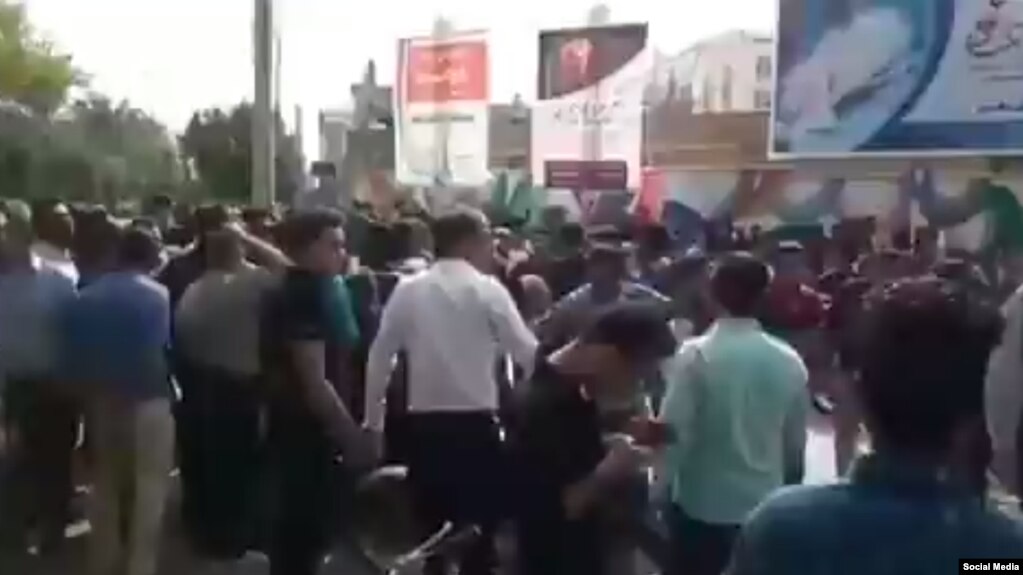 نمایی ویدئویی از اعتراضهای خوزستان