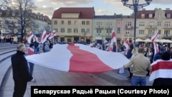 Cьвяткаваньне Дня Волі ў Беластоку. 22 сакавіка 2026. Фота Беларускае Радыё Рацыя