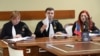 Judecătorii Ana Cucerescu, Sergiu Stratan și Olga Bejenari, examinează dosarul lui Vladimir Plahotniuc, 11 noiembrie 2025.