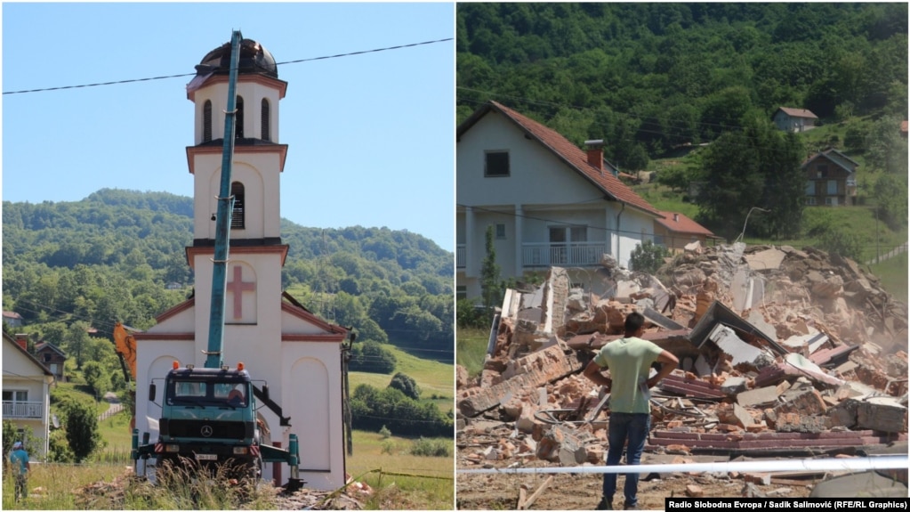 I rušenje pravoslavne crkve u dvorištu Fate Orlović rasplamsalo je govor mržnje na društvenim mrežama i internet portalima (Foto 5 juni 2021.)