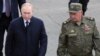 Vlagyimir Putyin elnök és Szergej Sojgu védelmi miniszter a Zapad-2021 hadgyakorlat helyszínén 2021. szeptember 13-án