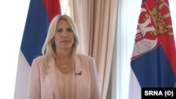 Bosnian politican and president of the Bosnian entity Republic of Srpska, Zeljka Cvijanovic, pictured in Banja Luka, July 23, 2021.