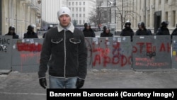 Валентин Виговський на Майдані. Фото надане родичами засудженого