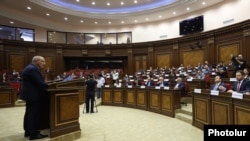 Armenia - Prime Minister Nikol Pashinian presents his government's five-year program to parliament, Yerevan, August 24, 2026.