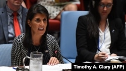 "The Iranian regime is finally on notice: The world will be watching what you do," U.S. Ambassador to the UN Nikki Halley told the UN Security Council. (file photo)