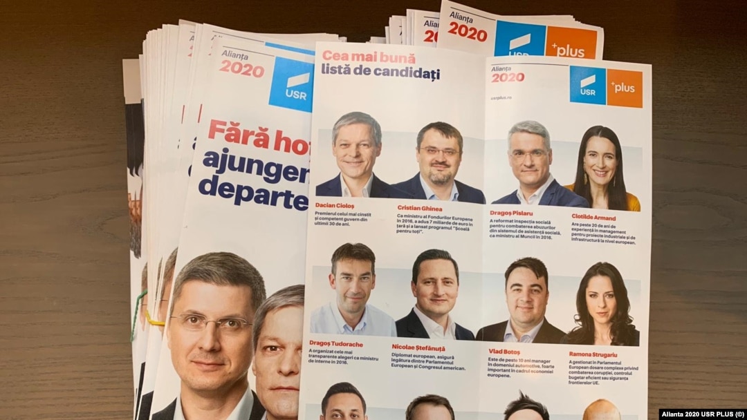 Pliantele de campanie ale Alianței 2020 USR PLUS