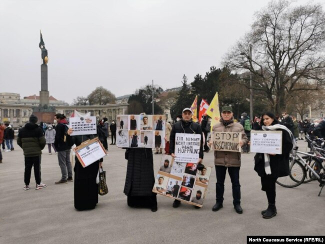 Вена, акция против депортации уроженцев Чечни, 21 февраля