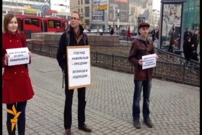 Казанда Навальныйны яклап пикет узды