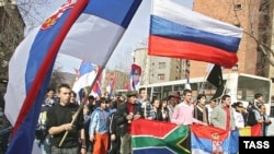 Beograd, jedan u nizu protesta protiv nezavisnosti Kosova, 25. februar 2008