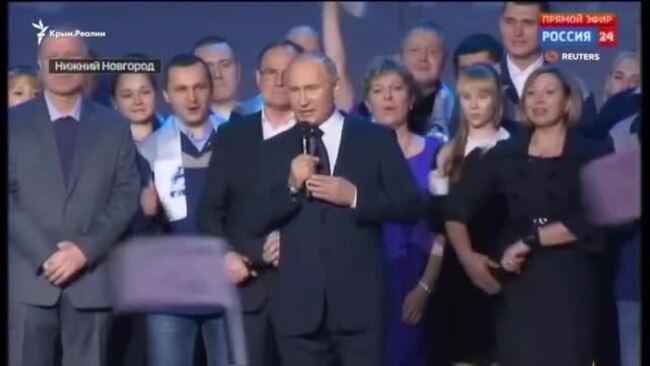 Путин объявил о выдвижении в президенты России (видео)