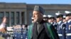 Afghan President Hamid Karzai was honored with a military ceremony outside the Pentagon on January 10.