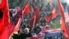 Kosovo Albanians celebrate the country's declation of independence on February 17, 2008