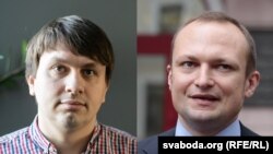 Nasha Niva journalists Yahor Martsinovich (left) and Andrey Skurko (composite file photo)